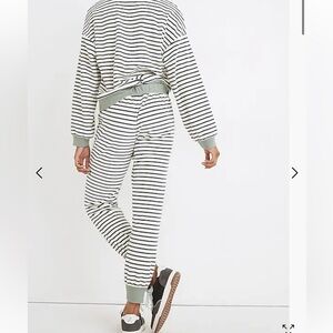 MWL Velour Slim Joggers in Stripe- madewell - size small- women